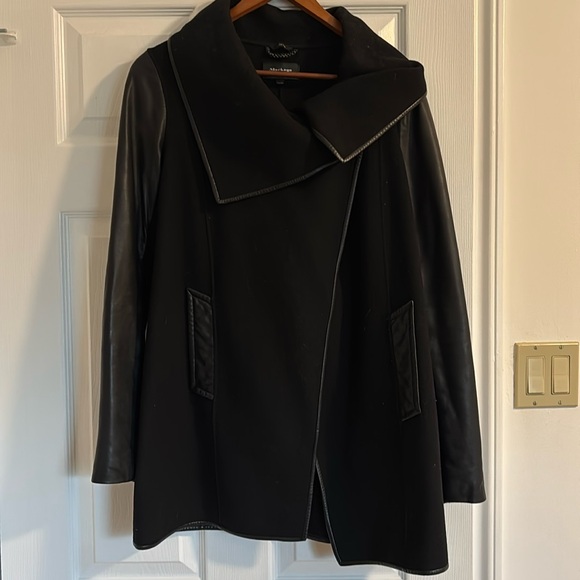 Mackage Leather Sleeve Coat Size XXS - Picture 1 of 5
